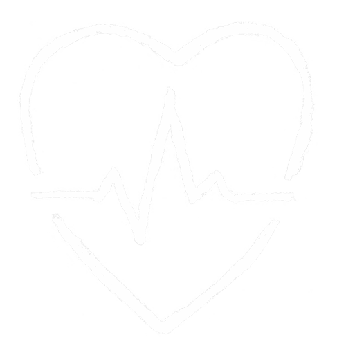 Illustration eines Herzens mit Herzschlag